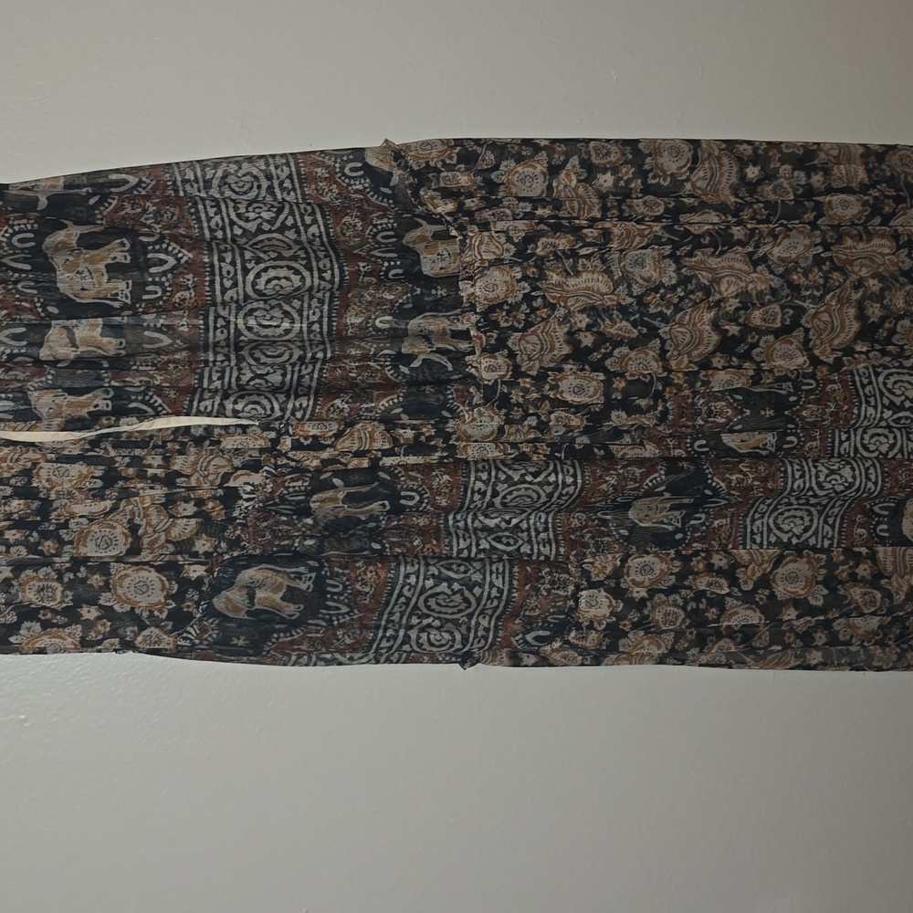 Free People The Wanderers Top Bohemian Elephant Print Maxi Dress - Picture 4 of 7